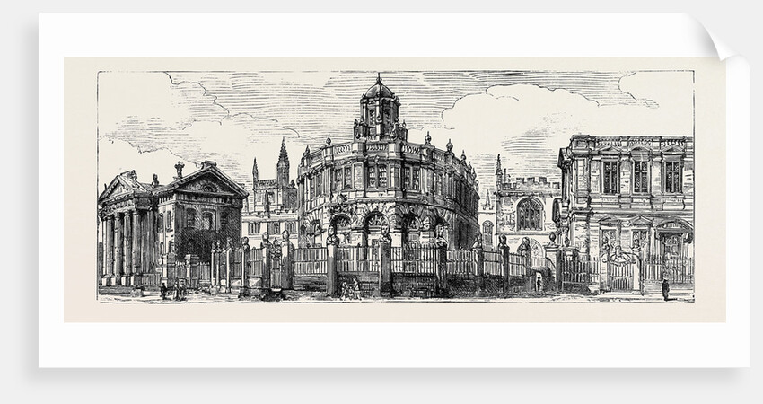 Oxford: The Old Ashmolean, the Sheldonian Theatre, from Broad Street by Anonymous