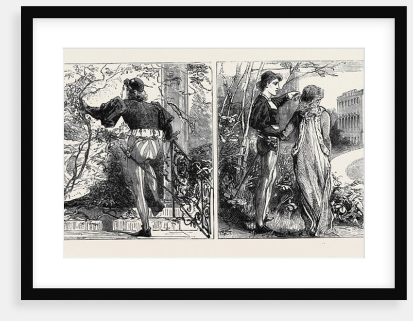 Prince Leopold at the Home of His Affianced Bride, Tableaux Vivants at the Palace, Arolsen: The Prince Awakens Beauty, Behold that Castle! by Anonymous
