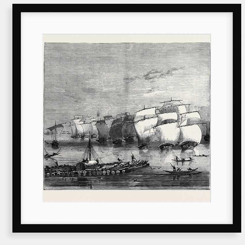 The Indo-Chinese Opium Trade: Opium Fleet Descending the Ganges on the Way to Calcutta by Anonymous