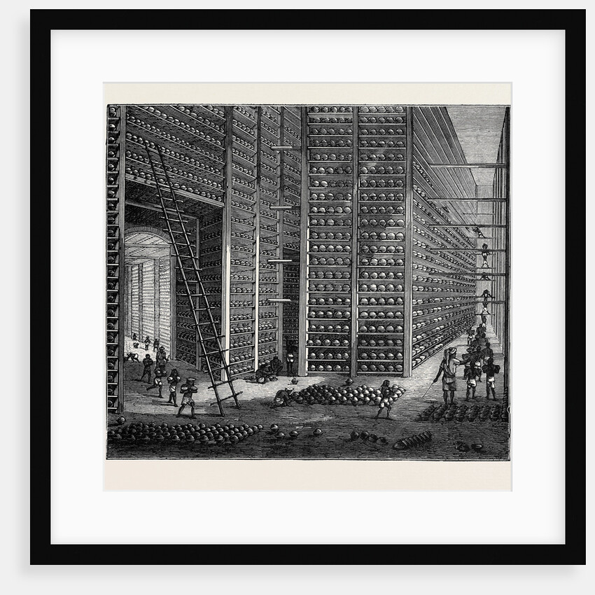 The Indo-Chinese Opium Trade, at an Opium Factory at Patna: The Stacking Room by Anonymous