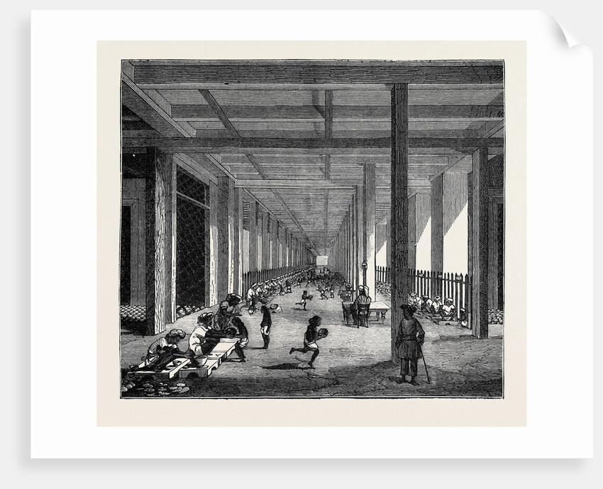 The Indo-Chinese Opium Trade, at an Opium Factory at Patna: The Balling Room by Anonymous