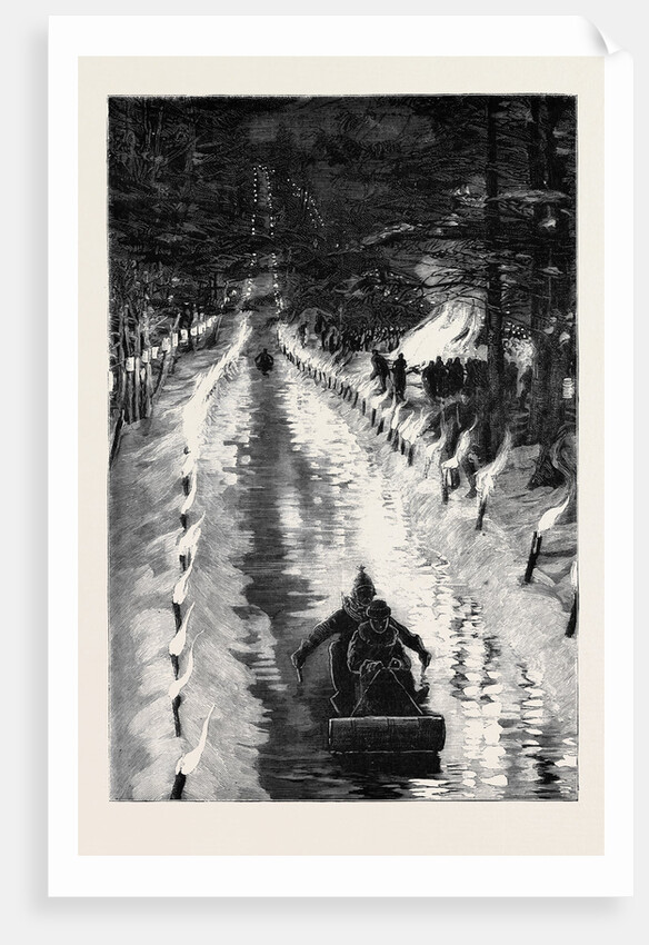 With the Marquis of Lorne in Canada: Tobogganing by Torchlight at Ottawa by Anonymous