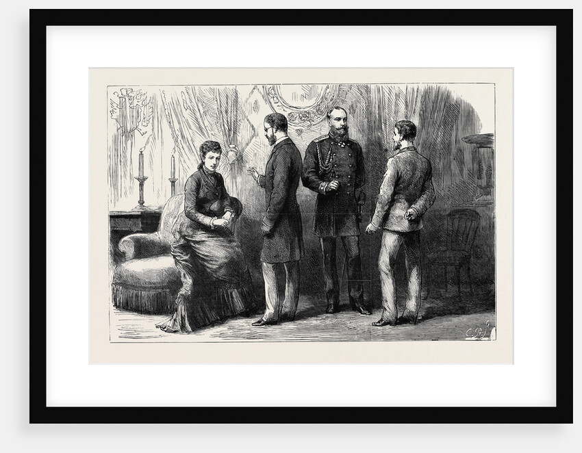 The Loss of the Jeannette: Reception of Lieutenant Danenhower and Dr. Newcomb by the Czar of Russia at Gatschina by Anonymous