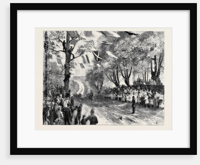 The Queen's Visit to Epping Forest: The Royal Procession Entering High Beech Wood by Anonymous