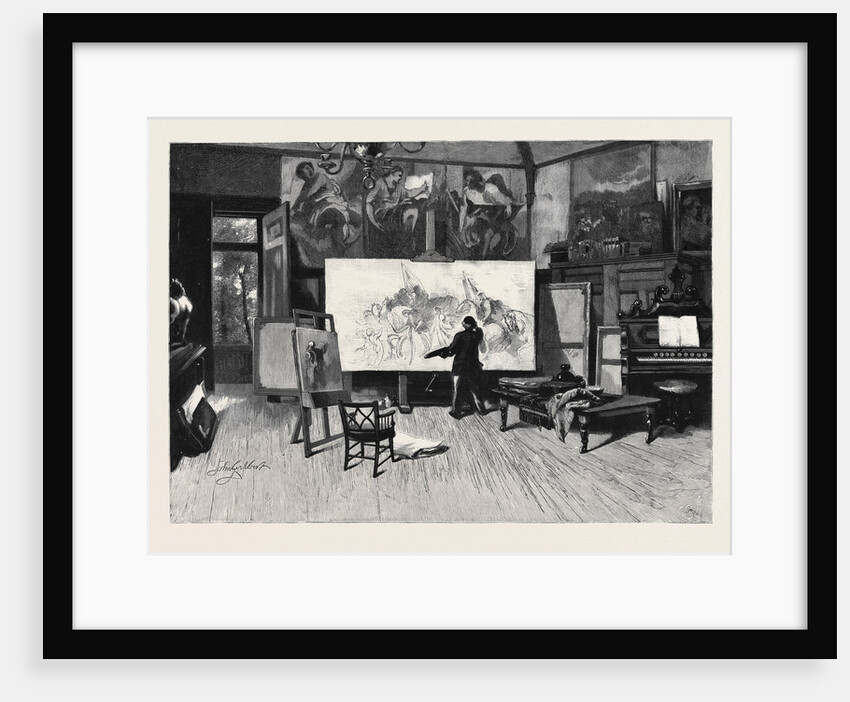 A Painter at Work in His Studio from the Picture by Sir John Gilbert, R.A. by Anonymous
