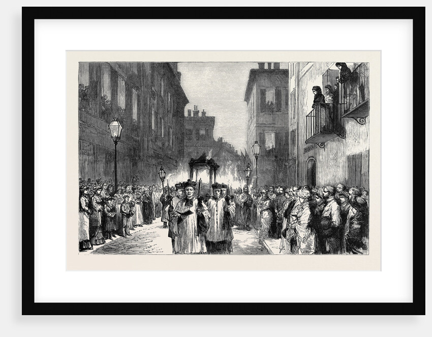 The Queen at Mentone: Her Majesty and Princess Beatrice Watching the Good Friday Procession from the Balcony of the British Vice-Consulate by Anonymous