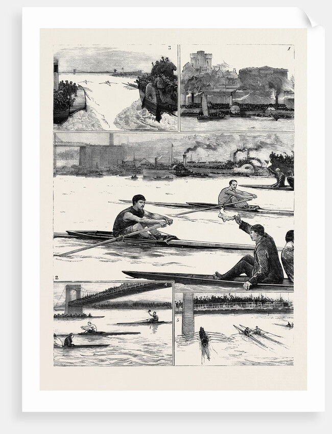 The Sculling Match on the Tyne Between Hanlan and Boyd for the Championship of the World by Anonymous
