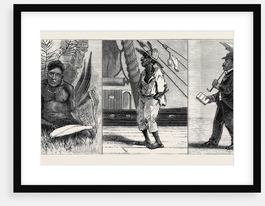The Kanaka at Home, Just Landed (Centre), Three Years after by Anonymous