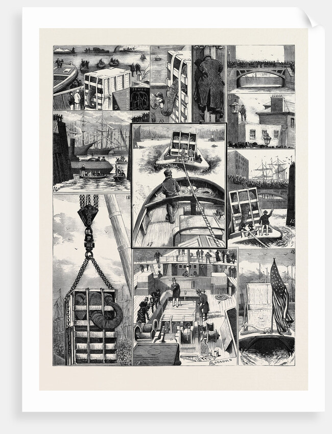 The Removal of Jumbo, the Barge Voyage to Millwall by Anonymous