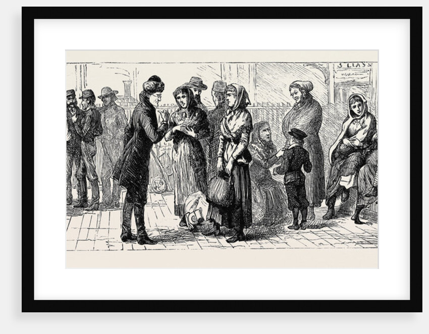 Scandinavian Emigrants at the Railway Station by Anonymous