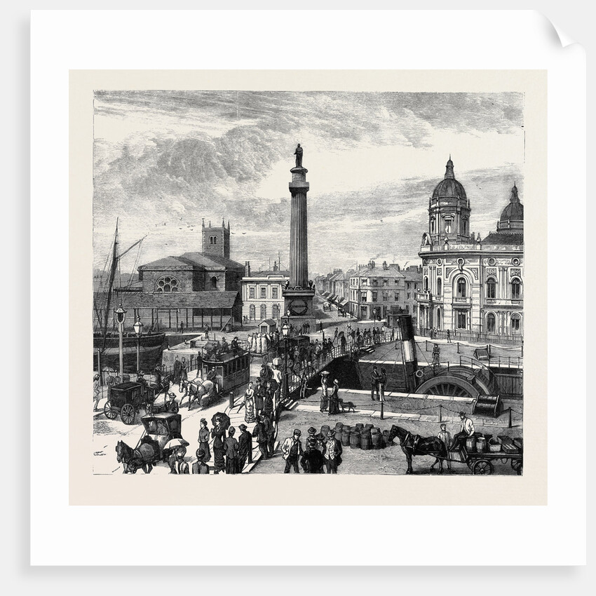 Hull Whitefriargate Bridge and Wilberforce Monument posters & prints