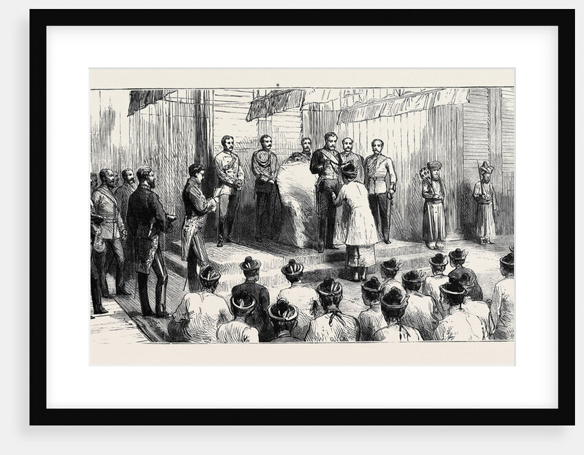 The Viceroy of India's Visit to British Burma: Lord Ripon Decorating Burmese Officials at Rangoon by Anonymous