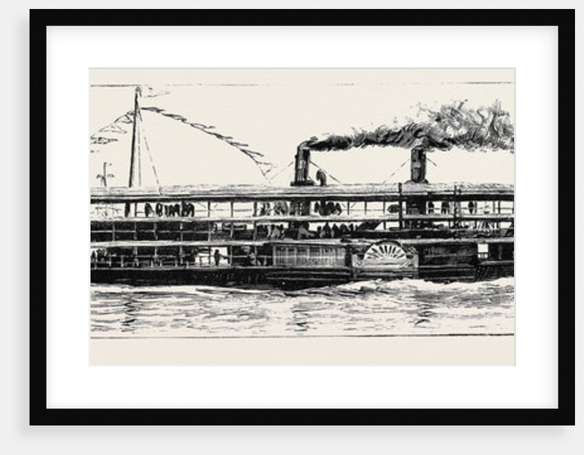 The Viceroy of India's Visit to Rangoon, British Burma: A Three-Decked River Steamer in the Harbour by Anonymous