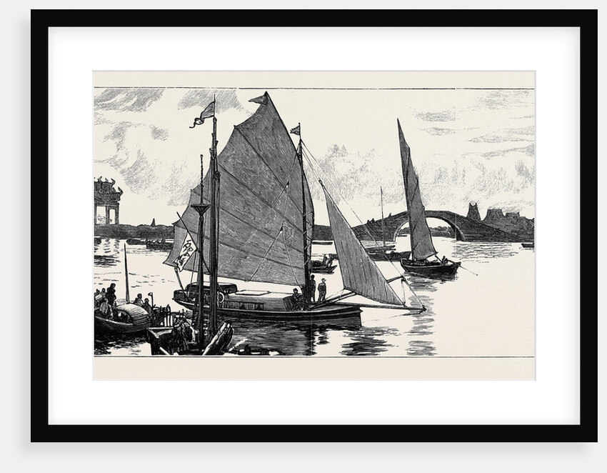 The Young Princes on Their Cruise, Shanghai: The Ariadne (the Princes' Shooting Boat) at Kas-Hing by Anonymous