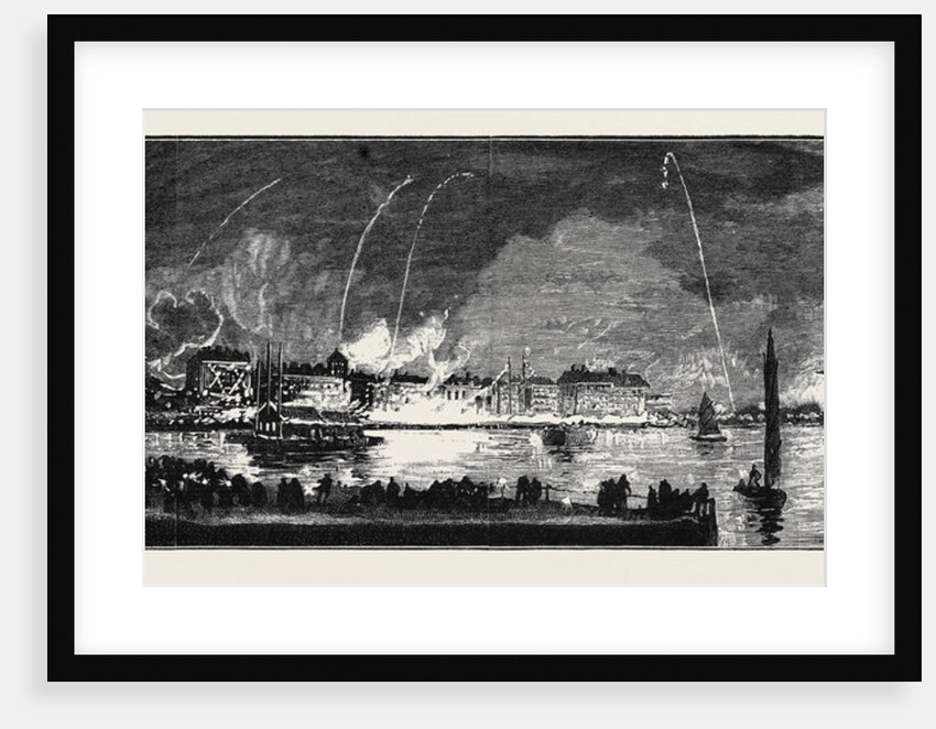 The Young Princes on Their Cruise, Shanghai: Illuminations and Parade of the Fire-Brigade by Anonymous