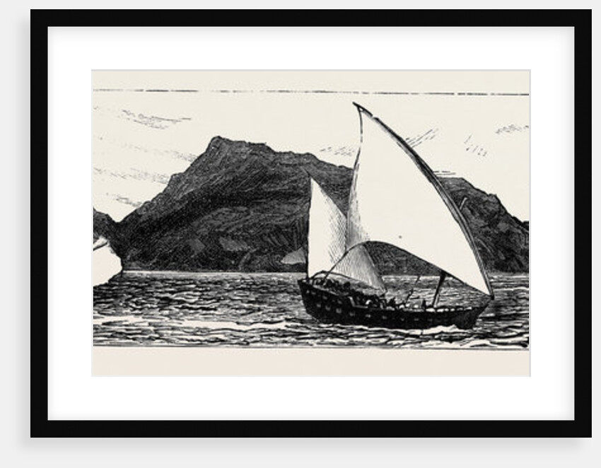 The Slave Trade on the East Coast of Africa: H.M.S. Philomel Chasing Slave Dhows in the Straits of Babel-Mandeb by Anonymous