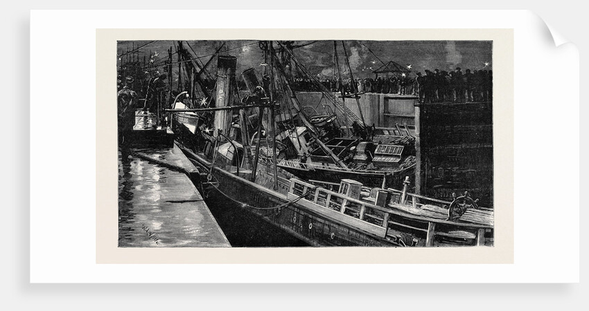 Collision of the S.S. Constancia and Primus in Dock at Newport by Anonymous