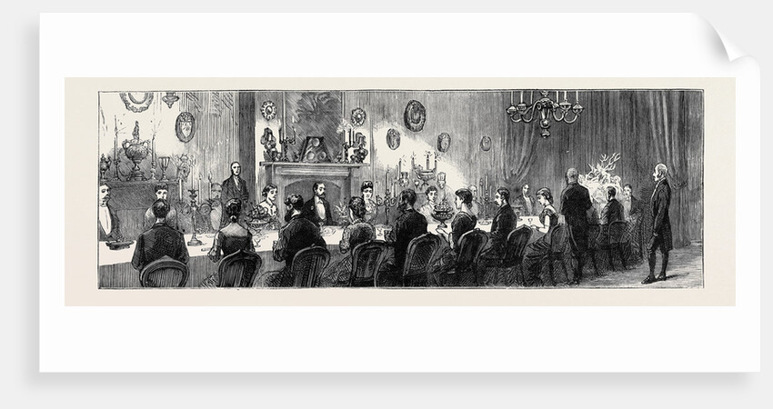 The Visit of the Prince of Wales to Bradgate Park, Leicestershire: The Dining Room at Bradgate on Monday Evening by Anonymous