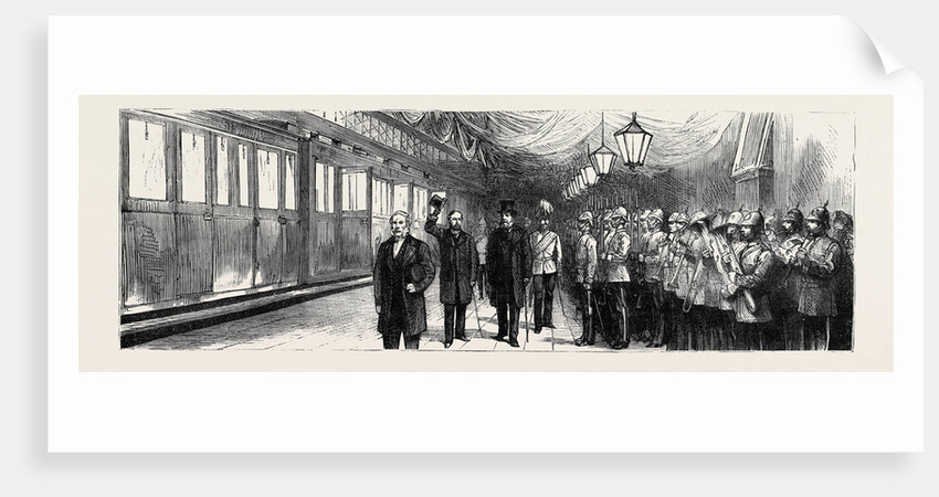 The Visit of the Prince of Wales to Bradgate Park, Leicestershire: Arrival of the Prince at the Railway Station, Leicester by Anonymous