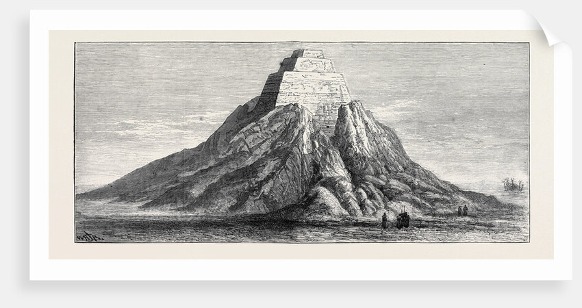 The Pyramid of Meydoon, Opened by Professor Maspero, December 13, 1881, View from the North Showing the Newly Discovered Entrance by Anonymous
