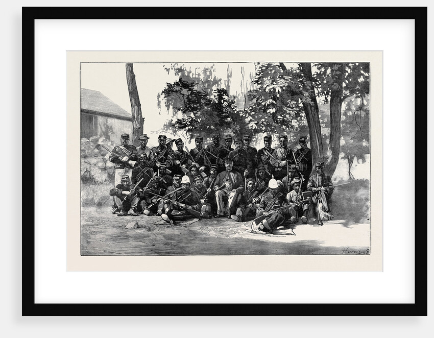 South Africa: Basuto Police with Their Leader, Colonel Schermbrucker by Anonymous