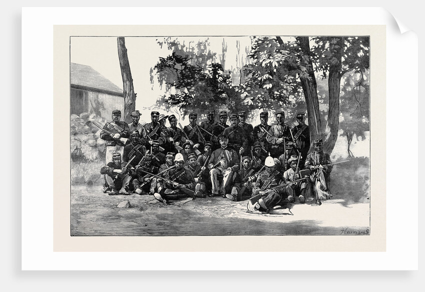 South Africa: Basuto Police with Their Leader, Colonel Schermbrucker by Anonymous