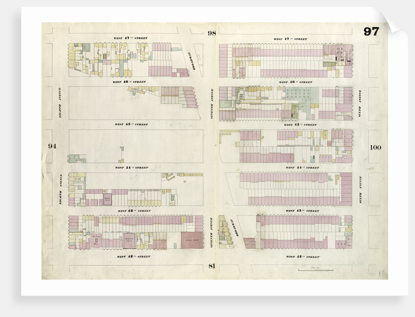 Map bounded by West 47th Street, Sixth Avenue, West 42nd Street, Eighth Avenue. 1857 by Anonymous