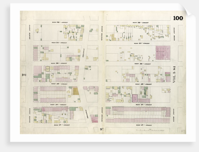 Map bounded by West 52nd Street, Sixth Avenue, West 47th Street, Eighth Avenue. 1857 by Anonymous