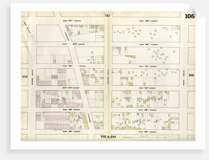 Map bounded by West 57th Street, Sixth Avenue, West 52nd Street, Eighth Avenue. 1857 by Anonymous