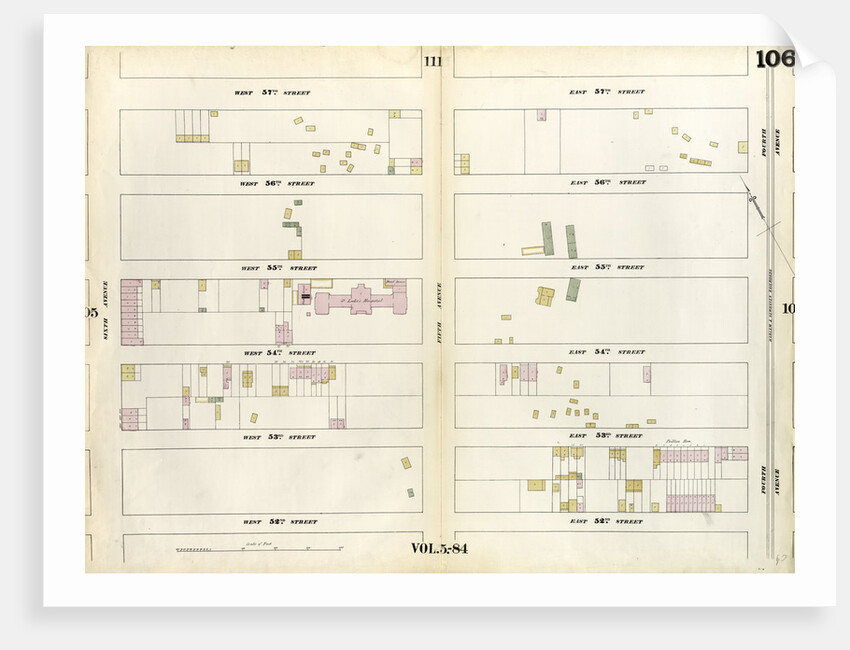 Map bounded by West 57th Street, East 57th Street, Fourth Avenue, East 57th Street, West 57th Street, Sixth Avenue. 1857 by Anonymous