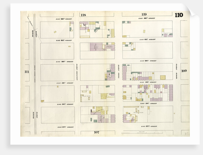 Map bounded by East 62nd Street, Second Avenue, East 57th Street, Fourth Avenue. 1857 by Anonymous