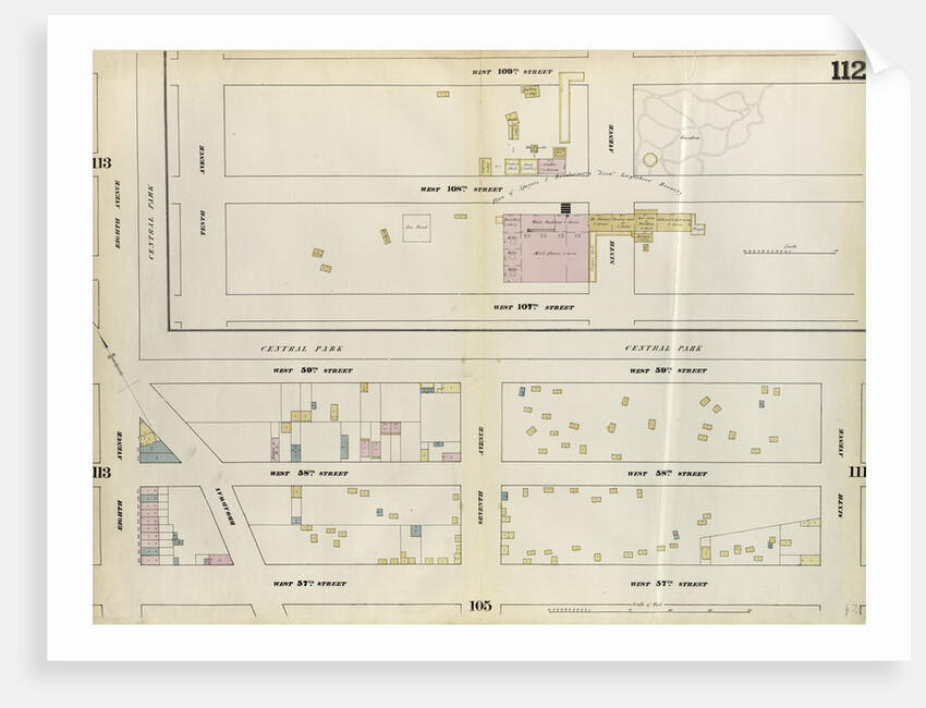 Map bounded by West 59th Street, Sixth Avenue, West 57th Street, Eighth Avenue. 1857 by Anonymous