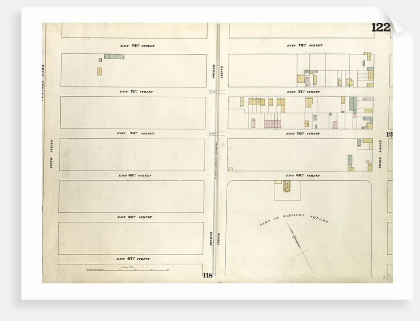 Map bounded by East 72nd Street, Third Avenue, East 67th Street, Fifth Avenue. 1857 by Anonymous
