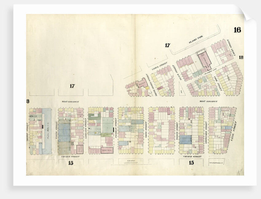 Map bounded by Laight Street, Canal Street, Church Street by Anonymous