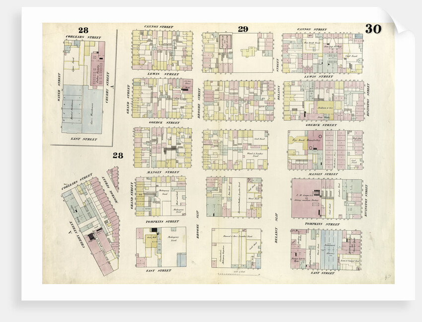 Map bounded by Rivington Street, East Street, Water Street, Corlears Street, Grand Street, Cannon Street. 1857 by Anonymous