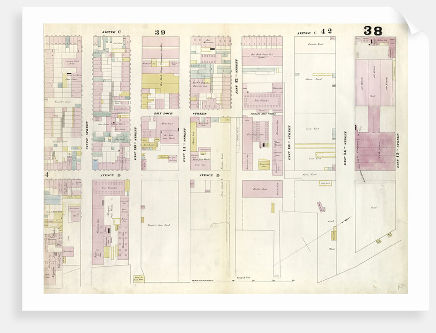 Map bounded by East 15th Street, East River, 8th Street, Avenue C. 1857 by Anonymous