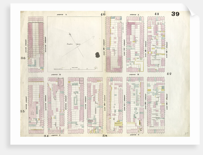Map bounded by East 13th Street, Avenue C, 6th Street, Avenue A. 1857 by Anonymous