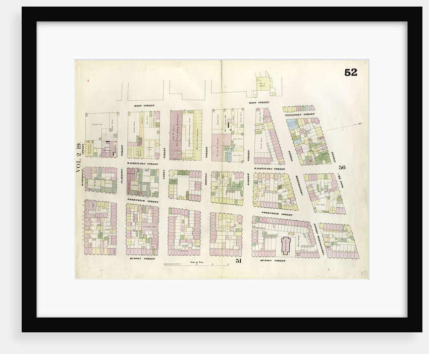 Map bounded by West 10th Street, Hudson Street, Hammersley Street, West Street. 1857 by Anonymous