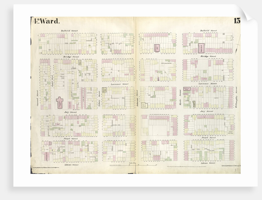 Map bounded by Concord Street, Duffield Street, Willoughby Street, Adams Street. 1855 by Anonymous