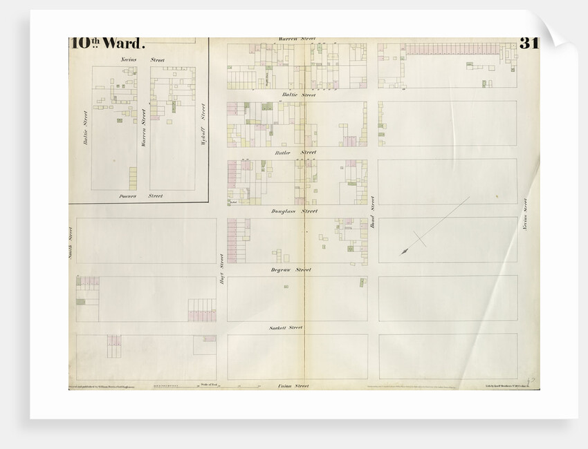 Map bounded by Warren Street, Nevins Street, Union Street, Hoyt Street. 1855 by Anonymous
