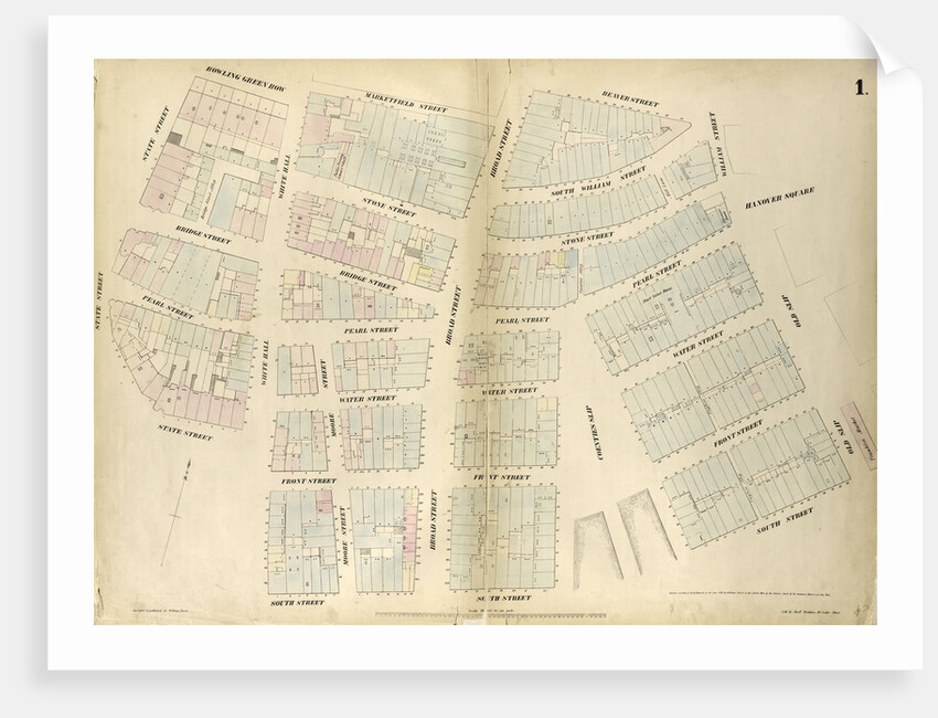 Map bounded by Bowling Green Row, Marketfield Street, Beaver Street by Anonymous