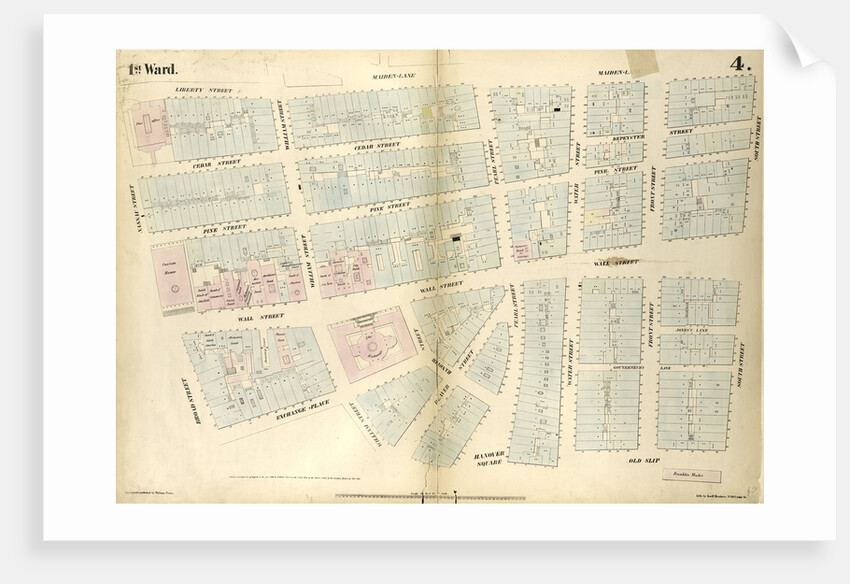 Map bounded by Liberty Street, Maiden Lane, South Street, Old Slip by Anonymous