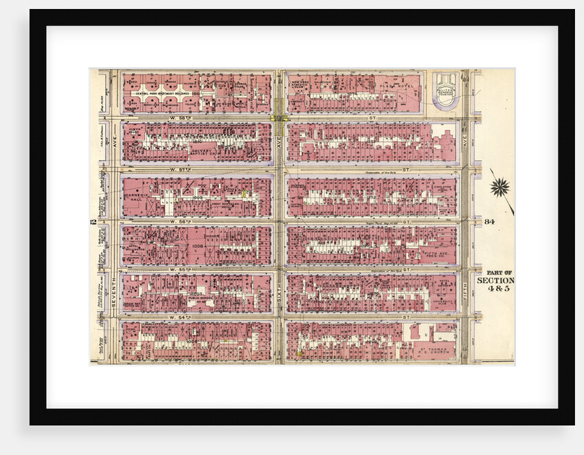 Bounded by Central Park South, Fifth Avenue, W. 53rd Street, and Seventh Avenue, New York by Anonymous