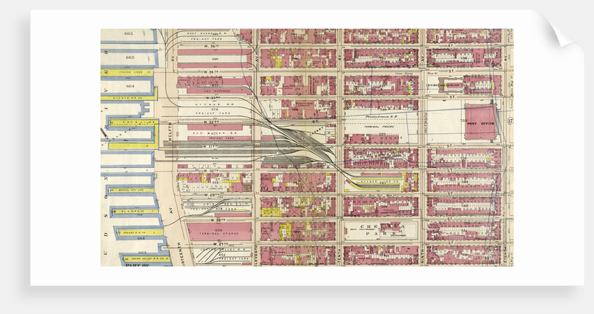 Bounded by W. 36th Street, Eighth Avenue, W. 25th Street, Thirteenth Avenue, Hudson River, Piers 55-60, and Hudson River, Piers 61-66, Twelfth Avenue, New York by Anonymous