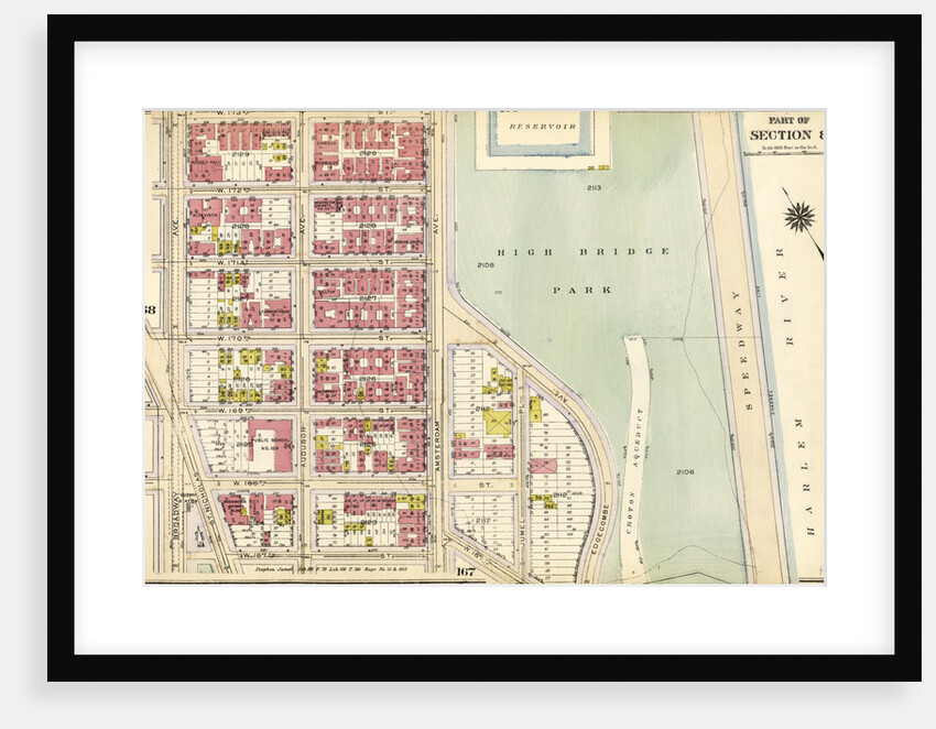 Bounded by W. 173rd Street, Amsterdam Avenue, Edgecombe Avenue High Bridge Park, Speedway, Harlem River, W. 167th Street, and Broadway, New York by Anonymous