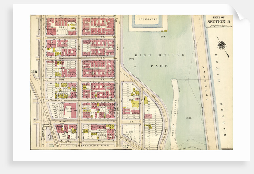 Bounded by W. 173rd Street, Amsterdam Avenue, Edgecombe Avenue High Bridge Park, Speedway, Harlem River, W. 167th Street, and Broadway, New York by Anonymous