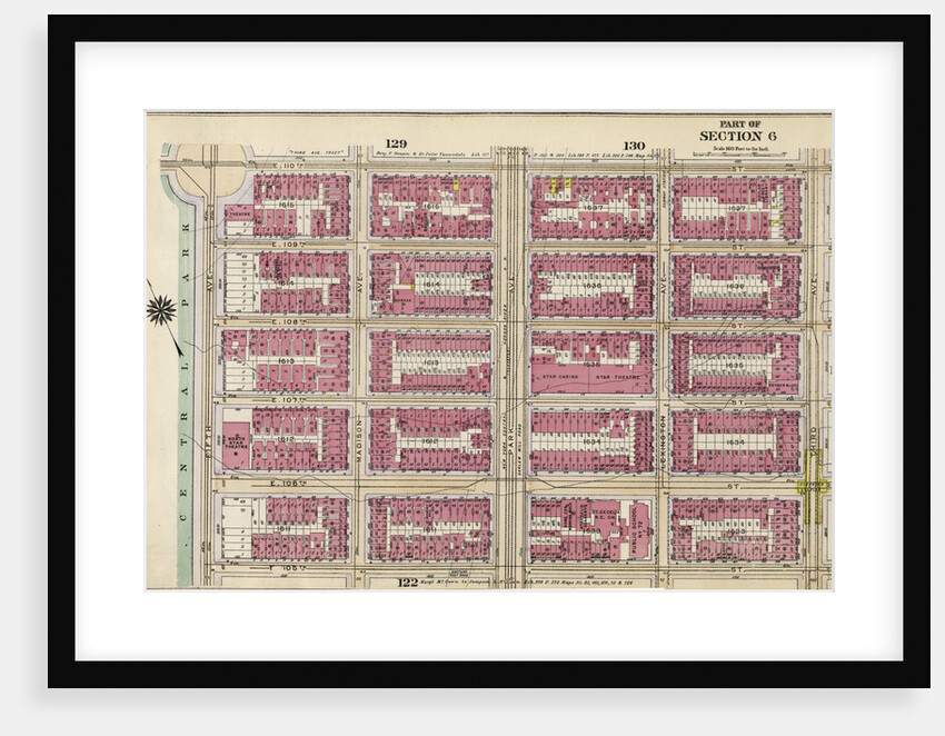 Bounded by E. 110th Street, Third Avenue, E. 105th Street and Central Park Fifth Avenue, New York by Anonymous