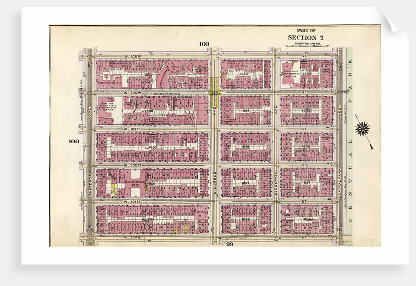 Bounded by W. 105th Street, Central Park West, W. 100th Street and Amsterdam Avenue, New York by Anonymous
