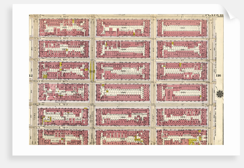 Bounded by E. 83rd Street, Avenue A, E. 77th Street and Third Avenue, New York by Anonymous