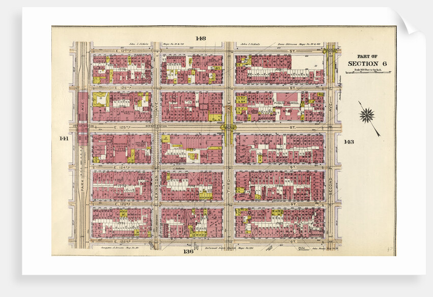 Bounded by E. 127th Street, Second Avenue, E. 122nd Street and Park Avenue, New York by Anonymous